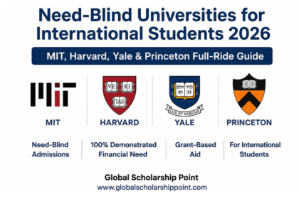 Need-Blind Universities for International Students 2026: MIT, Harvard, Yale & Princeton Full-Ride Guide