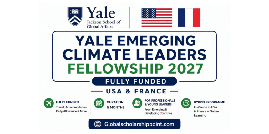 Yale Emerging Climate Leaders Fellowship 2027