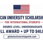 American University Scholarship 2027 for international undergraduate students