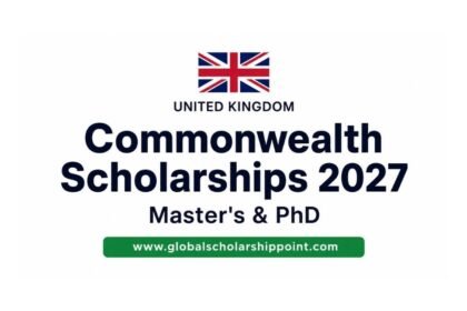 Commonwealth Scholarships 2027 in UK fully funded