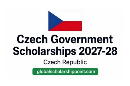 Czech Government Scholarships 2027-28 for international students
