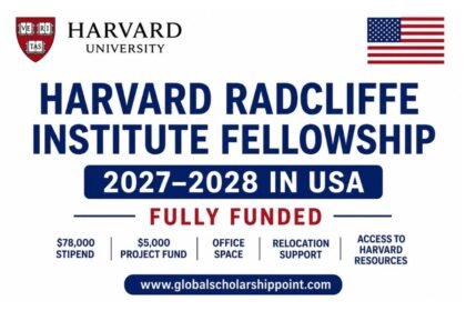 Harvard Radcliffe Institute Fellowship 2027–2028 in USA for International Applicants