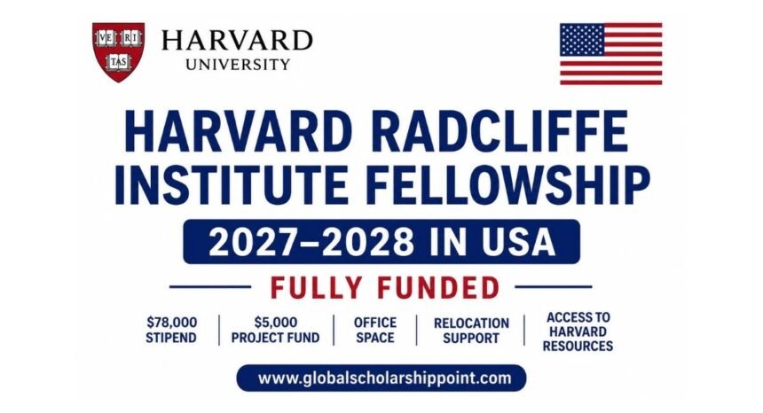 Harvard Radcliffe Institute Fellowship 2027–2028 in USA for International Applicants