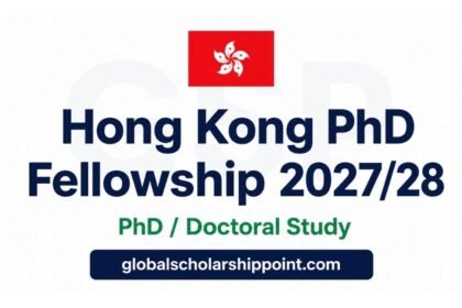 Hong Kong PhD Fellowship 2027/28 scholarship announcement