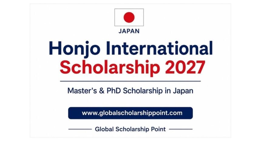 Honjo International Scholarship 2027 in Japan for International Students