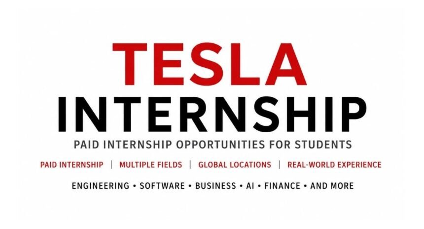 Tesla Internship Program for Students Worldwide