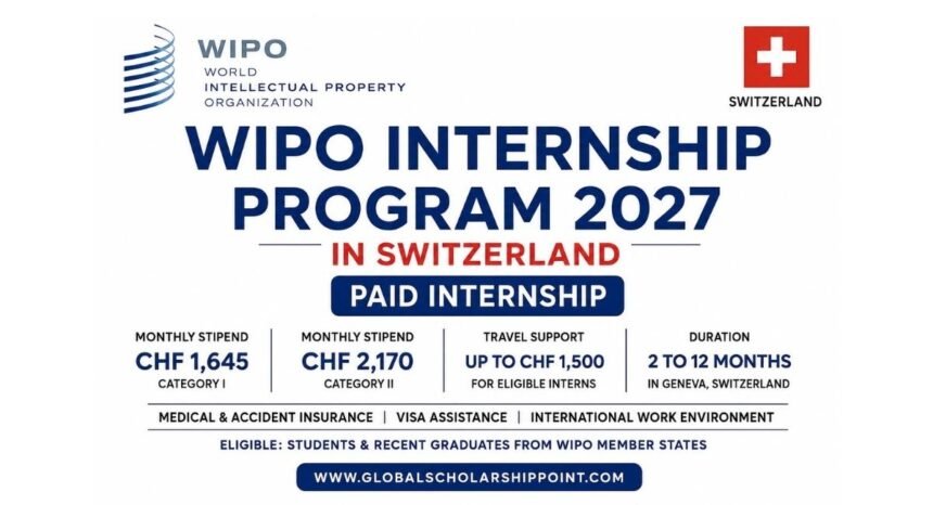 WIPO Internship 2027 in Switzerland