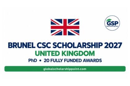 Brunel CSC Scholarship 2027 for Chinese PhD students in the UK