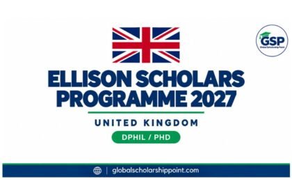 Ellison Scholars Programme 2027 fully funded DPhil scholarship at Oxford University