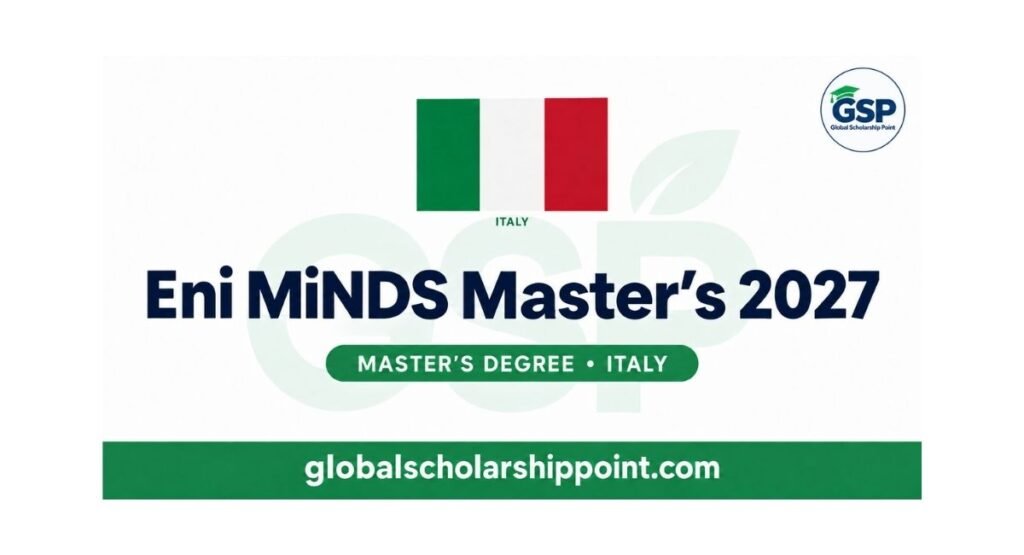 Eni MiNDS Master’s 2027 fully funded program at Politecnico di Torino in Italy