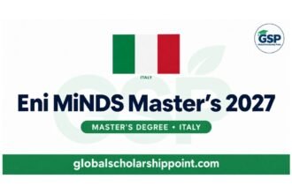 Eni MiNDS Master’s 2027 fully funded program at Politecnico di Torino in Italy