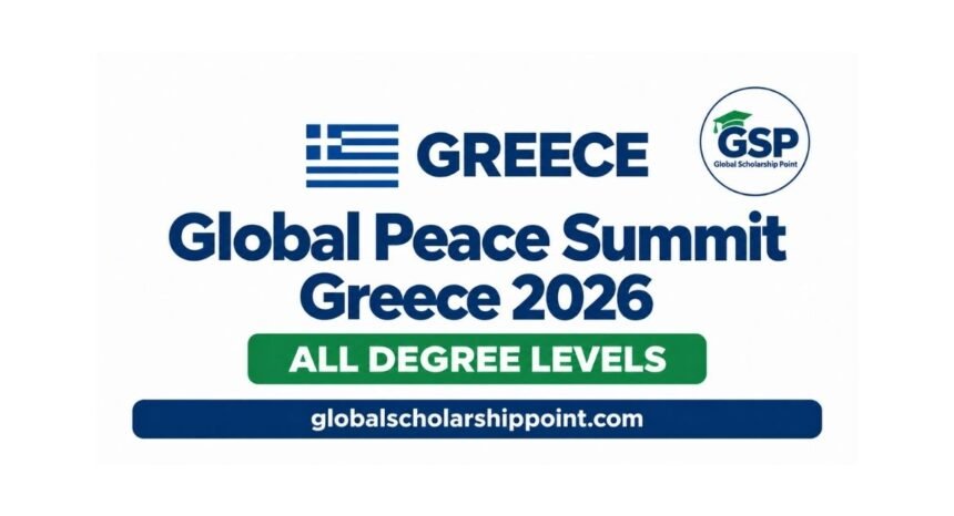 Global Peace Summit Greece 2026 in Athens for international students and young professionals