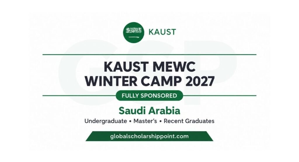 KAUST MEWC Winter Camp 2027 fully sponsored internship in Saudi Arabia