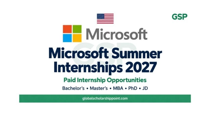 Microsoft Summer Internships 2027 paid opportunities for students