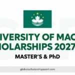 University of Macau Scholarships 2027–28 for international Master’s and PhD students
