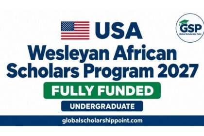 Wesleyan African Scholars Program 2027 fully funded undergraduate scholarship in USA