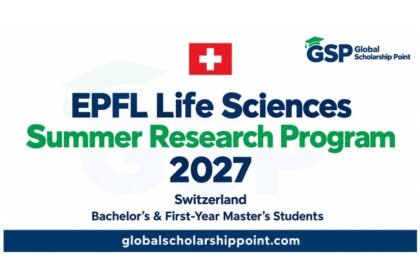 EPFL Life Sciences Summer Research Program 2027 in Switzerland banner with the Swiss flag