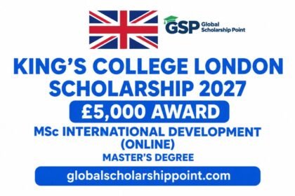 King's College London Scholarship 2027 – £5,000 award for Online MSc International Development in the UK
